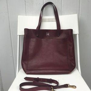 Madewell Medium Tote Dark Carbenet Burgundy